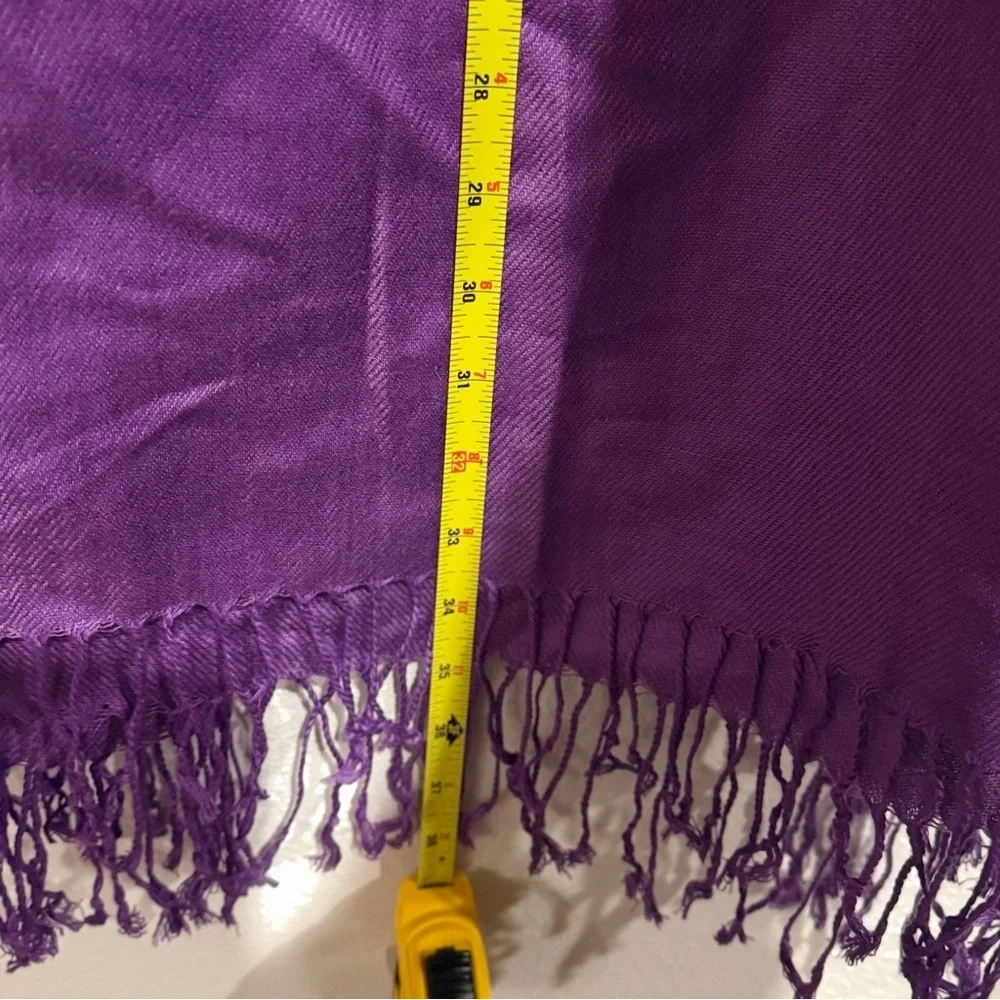 Elegant Purple Silk Scarf